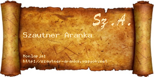 Szautner Aranka névjegykártya