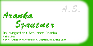 aranka szautner business card